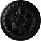 Ekena Millwork Exeter Ceiling Medallion (Fits Canopies up to 3 1/8"), Hand-Painted Jet Black, 17 3/4"OD x 1 1/8"P CM17EXBLF - alternate 1